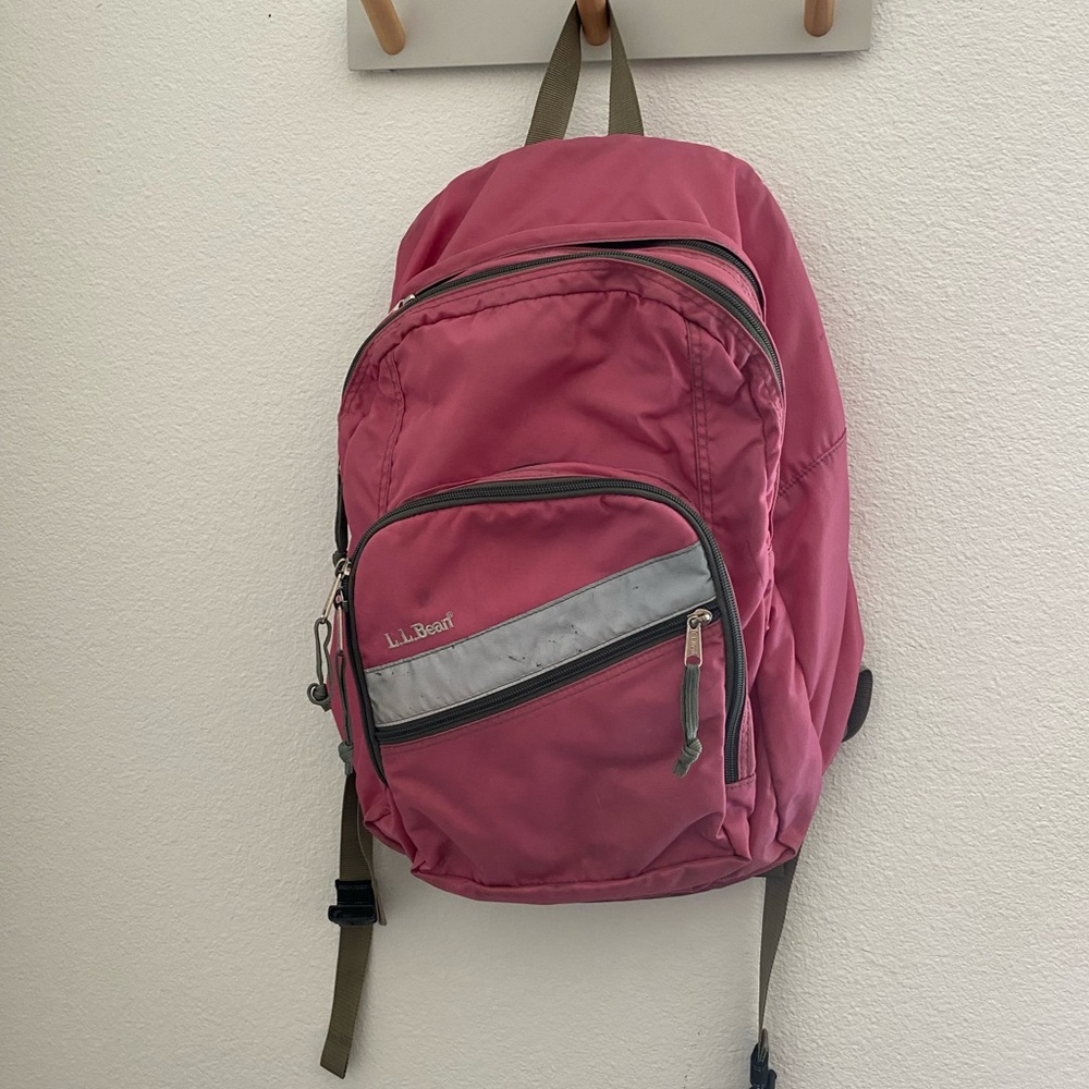 LL Bean pink backpack